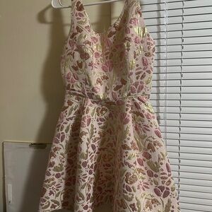 Free people Floral Pink and Gold Dress